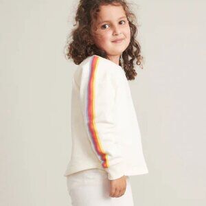 Marine Layer ML x LF Summit Sweatshirt Mini Crew Pullover Cream Striped NWT 4